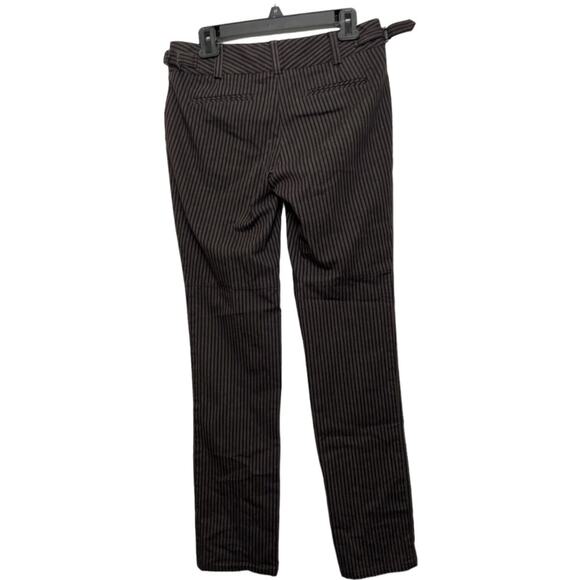 Vintage Y2K Nanette Lepore Dark Academia Striped Bootcut Work Trousers Pockets - Picture 2 of 3